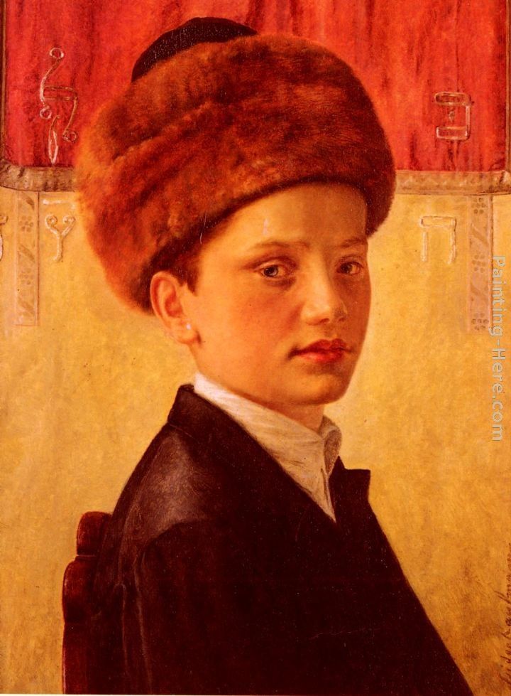 Isidor Kaufmann Portrait of a Young Chassidic Boy